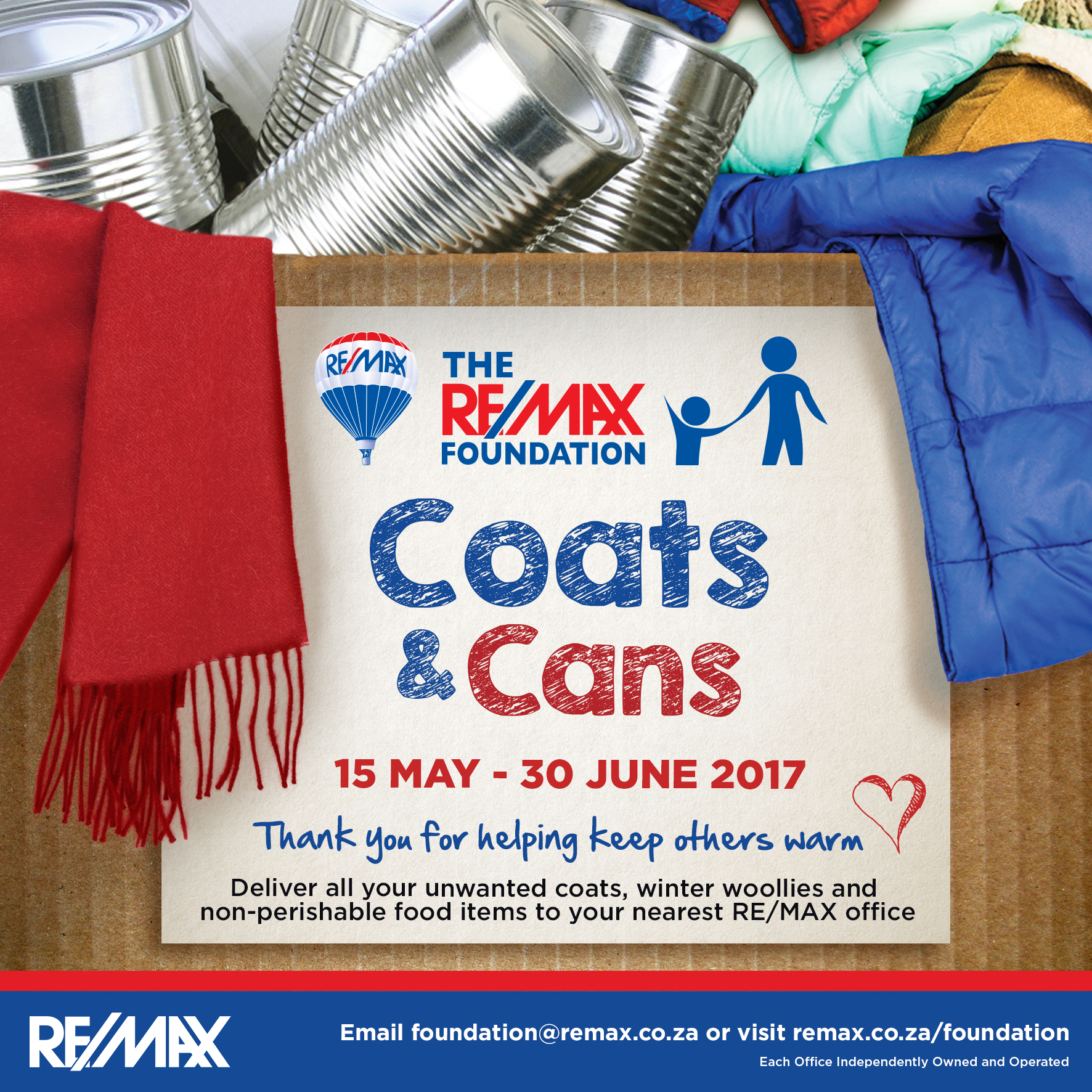 REMAX Coats and Cans gets underway REMAX Coats and Cans gets underway